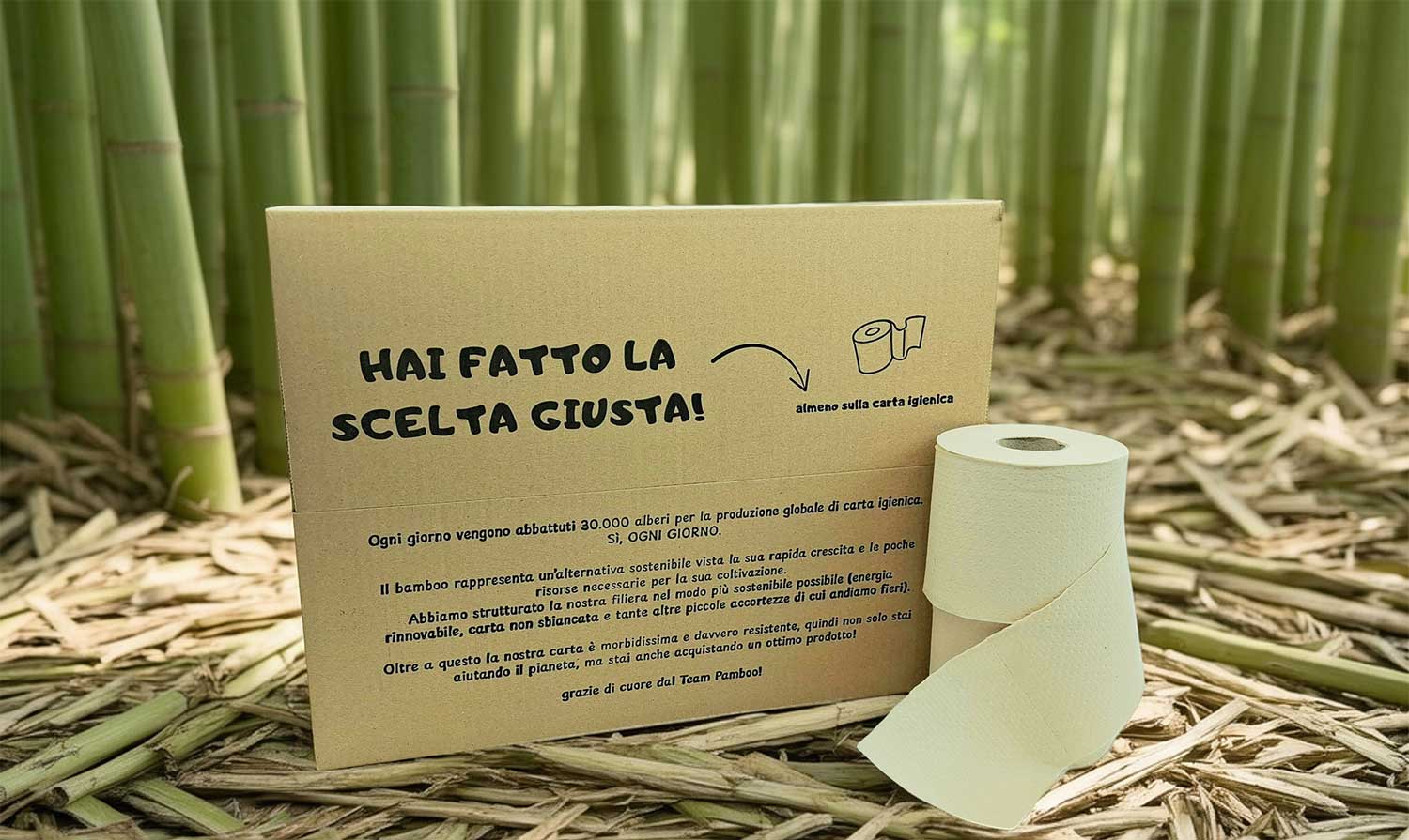 Carta igienica 100% bambù.